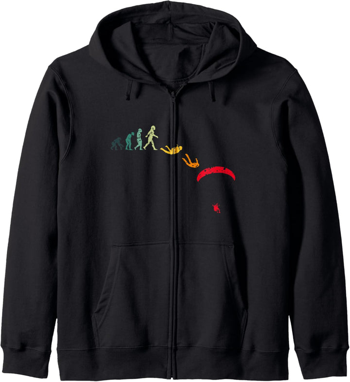 Buntes Skydive Fallschirmsprung Evolution Kapuzenjacke