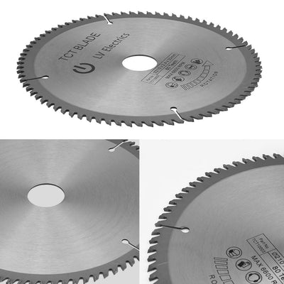 Kreissägeblatt-Set, 80 Zähne Sägeblatt 210 x 30 Kreissägeblatt 210 mm Durchmesser 30 mm mit 3 O-Ring