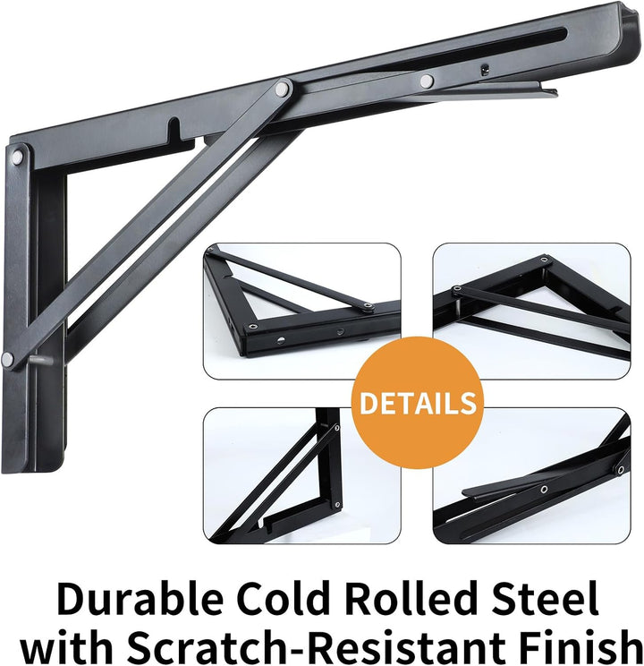 Toirxarn Klappkonsole 250mm Wand Klappkonsole Kapazität 150 kg 2 Stück - Rostfreier Stahl Schwerlast