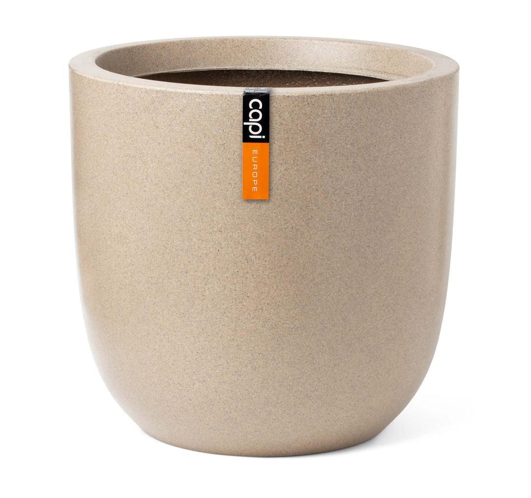 Capi Europe - Blumentopf Kugel Waste Smooth NL - 35x34 - Terrazzo beige - Öffnung Ø29 - Blumentopf f