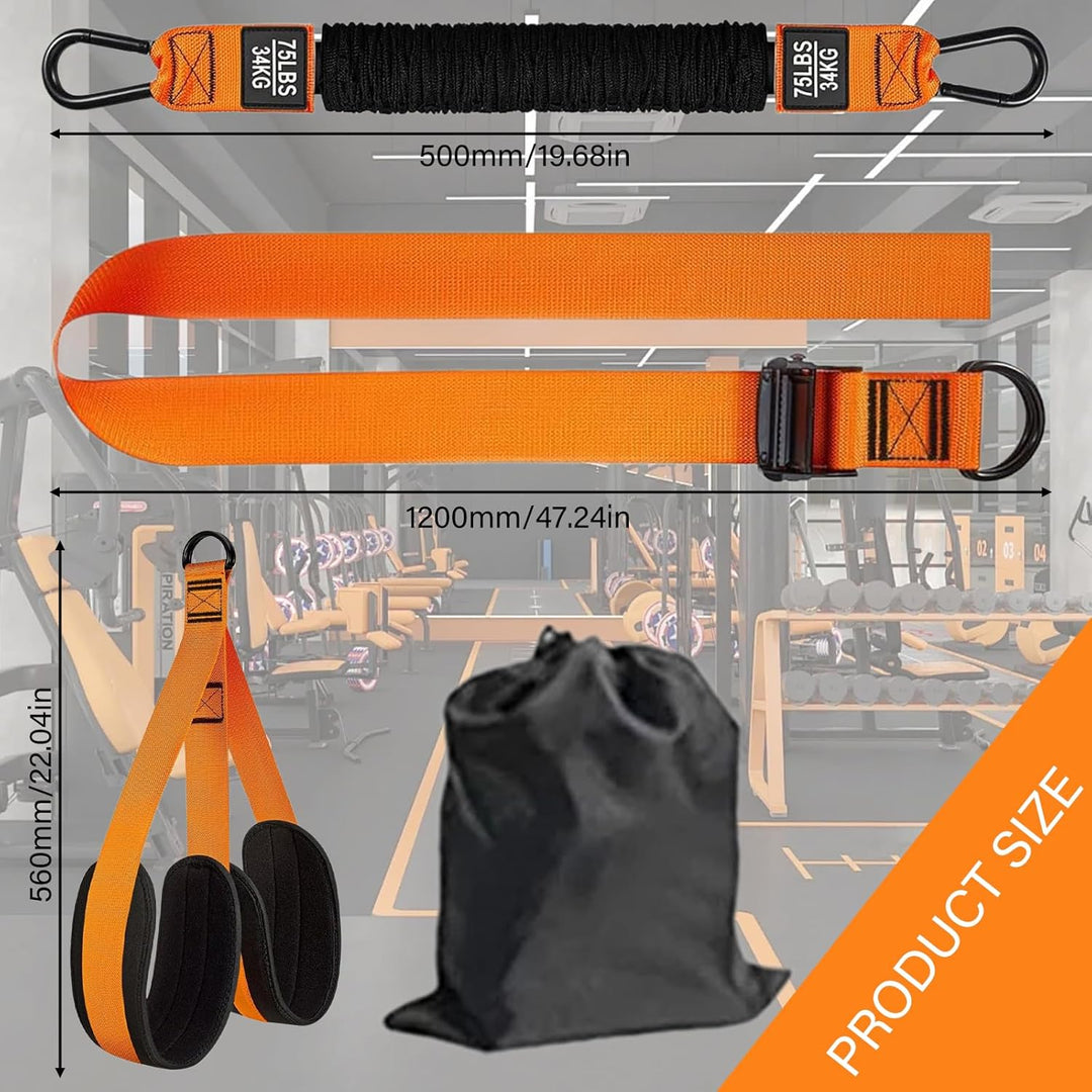 Klimmzughilfe Set, Robuste Klimmzug-Widerstandsbänder mit 4 Verstellbaren Widerstandsbändern & 2 Fus