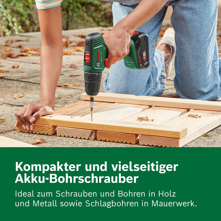 Bosch Home and Garden Akkuschrauber EasyDrill 18V-40 (ohne Akku, 18 Volt System, im Karton)