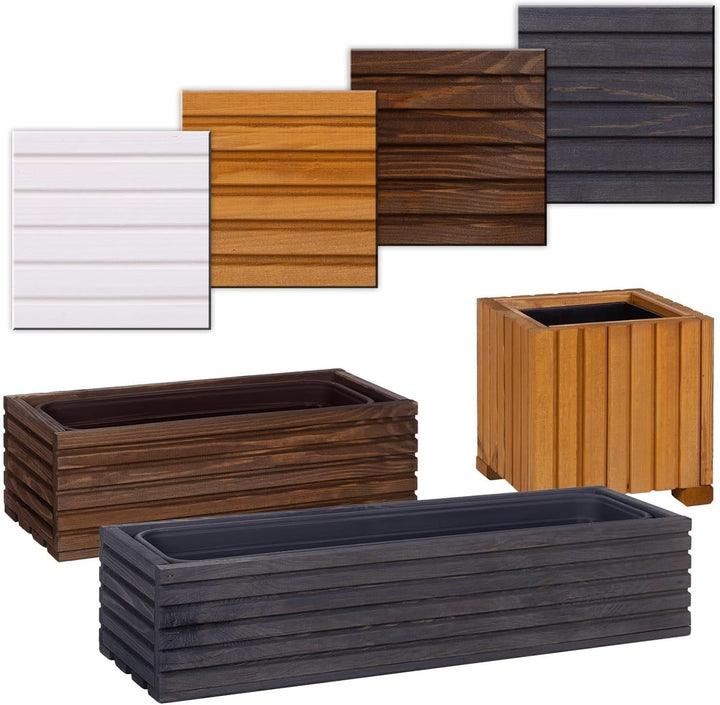 BooGardi Blumenkasten mit Einsatz · Anthrazit 64cm x 20cm x 14cm · 4 Farben 3 Grössen · Pflanzgefäss