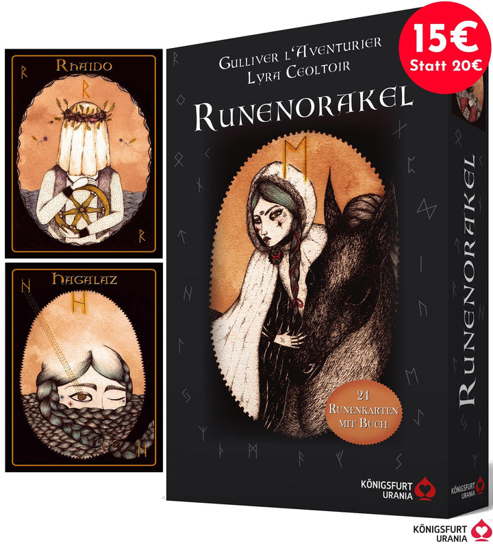 Runenorakel: 24 Runenkarten mit Buch (Runen Orakel Deutsch), Gebundenes Buch