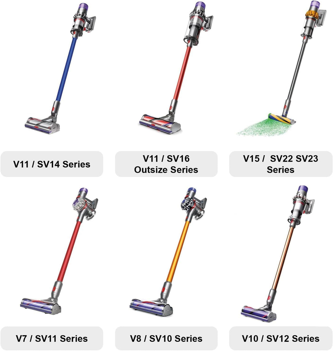 SPARES2GO Bürstenkopf Bodendüse mit weicher Walze und Lasererkennung für Dyson V7 V8 V10 V11 V15 SV1