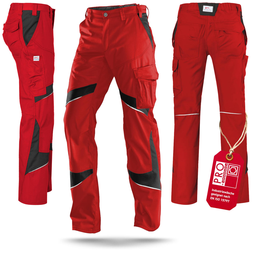 Kübler 25505365-5599-44 Damenhose Activiq Grösse 44 in mittelrot/schwarz Rot 44, Rot 44