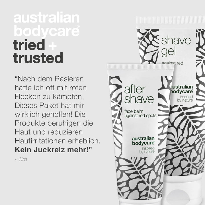 Rasier-Set für Männer mit Teebaumöl - Rasiergel & After-Shave-Kombination für glatte & angenehme Ras