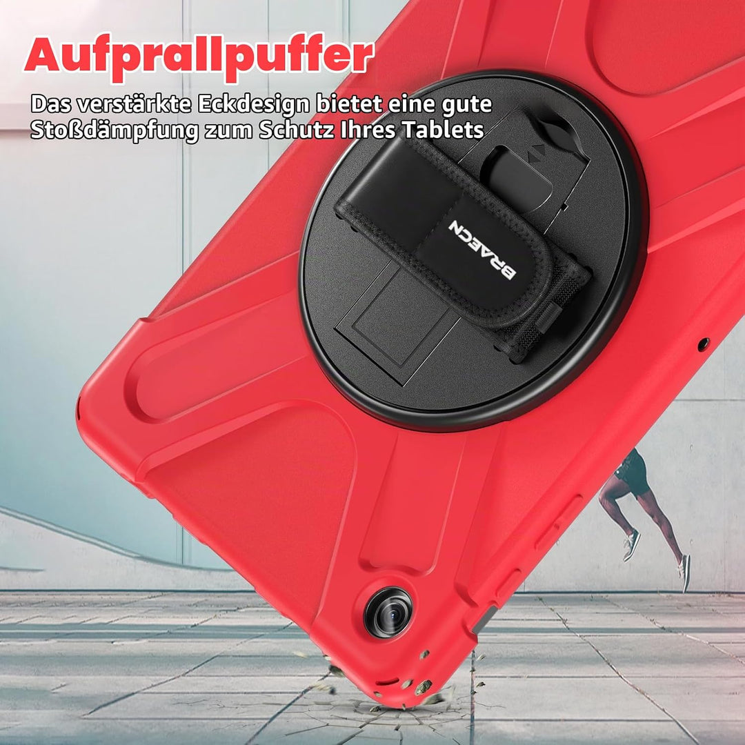 BRAECN für Galaxy Tab A9+ Hülle - Samsung Tablet A9 Plus 11" 2023 Rot | Stossfeste Schutzhülle, 360°