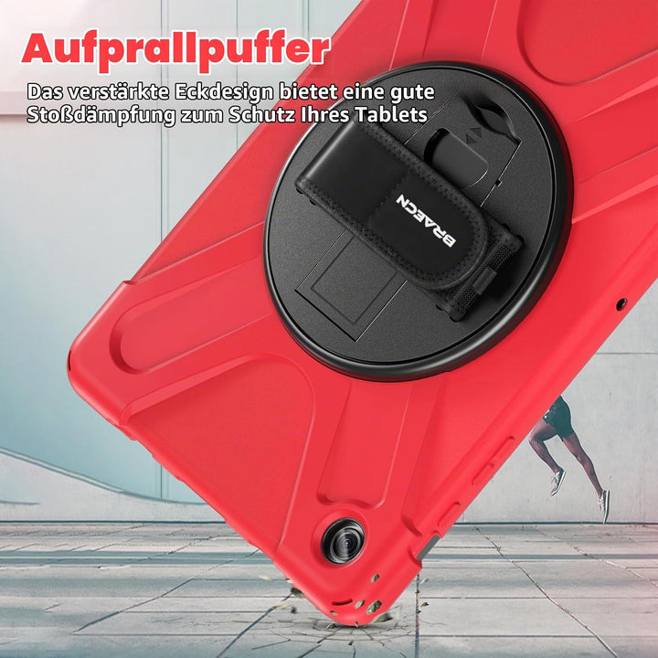 BRAECN für Galaxy Tab A9+ Hülle - Samsung Tablet A9 Plus 11" 2023 Rot | Stossfeste Schutzhülle, 360°