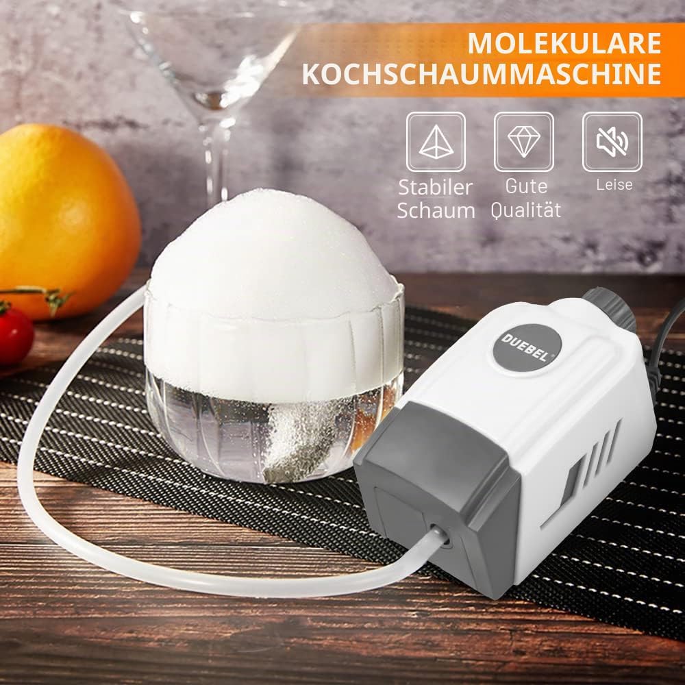 DUEBEL Molekulare Gastronomie Schaum Generator, Stufenlose Geschwindigkeit Regulierung Schaum Erzeug