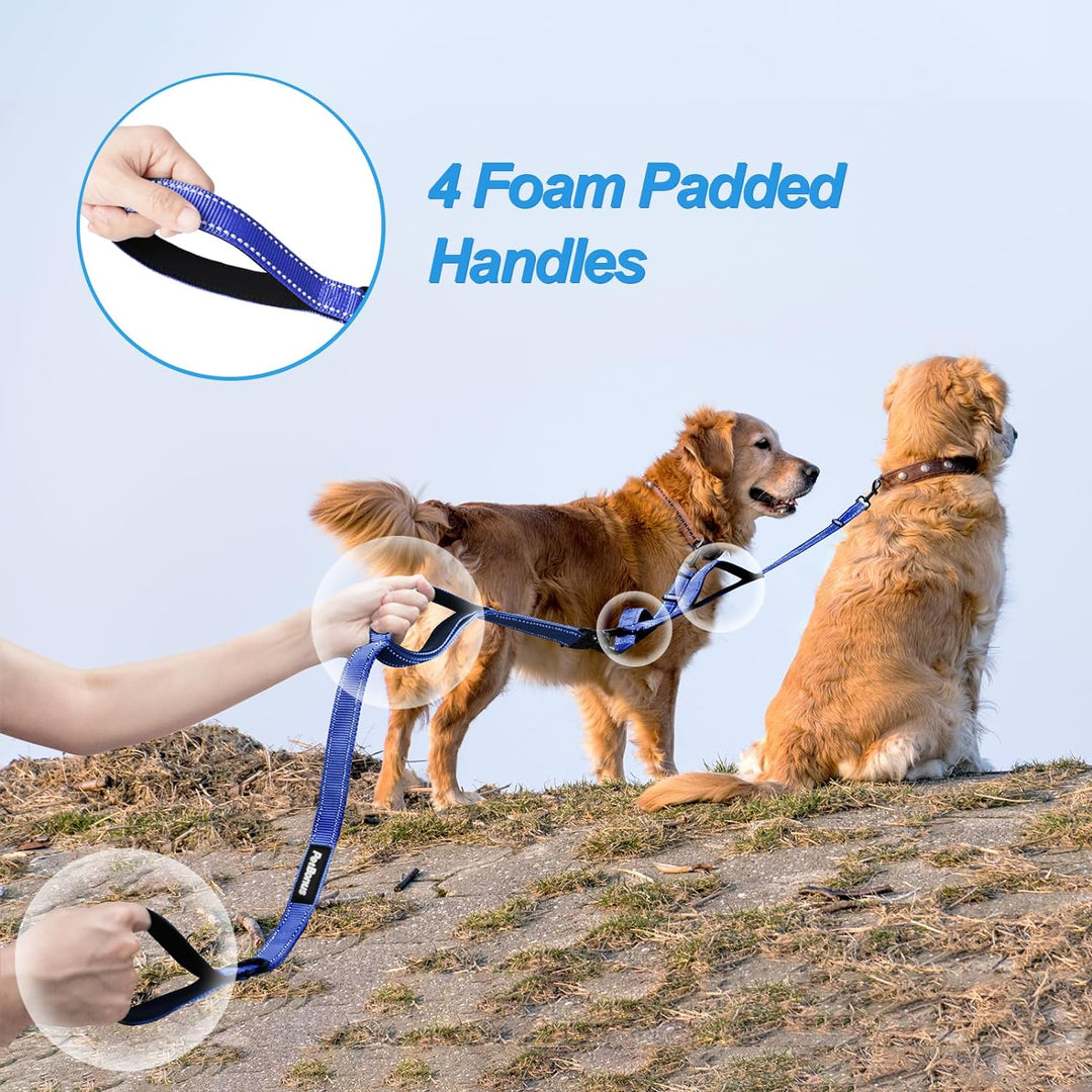 PetBonus Hundeleine Doppelleine für 2 Hunde, Keine Verwicklung hundeleine mittelgrosse grosse Hunde,