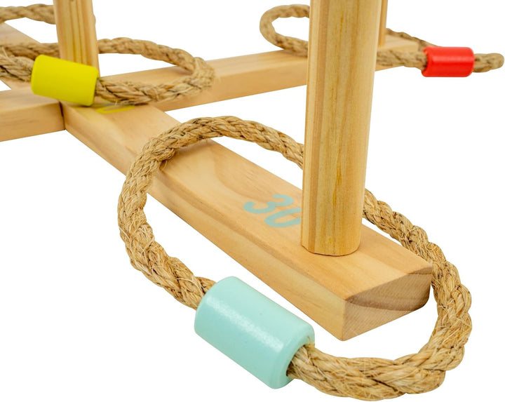 TP Toys Wooden Ring Toss Game FSC Outdoor Fairground Game for Kids Ages 3+ Fun 2-4+ Player Classic R