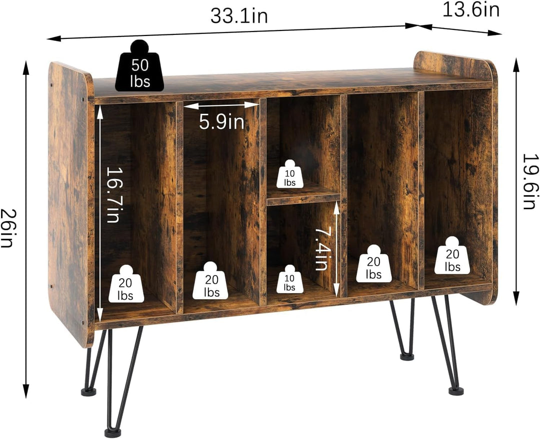 Plattenspielerständer Mit Aufbewahrung, Plattenspieler Regal, Plattenspielertisch, Schallplatten Auf