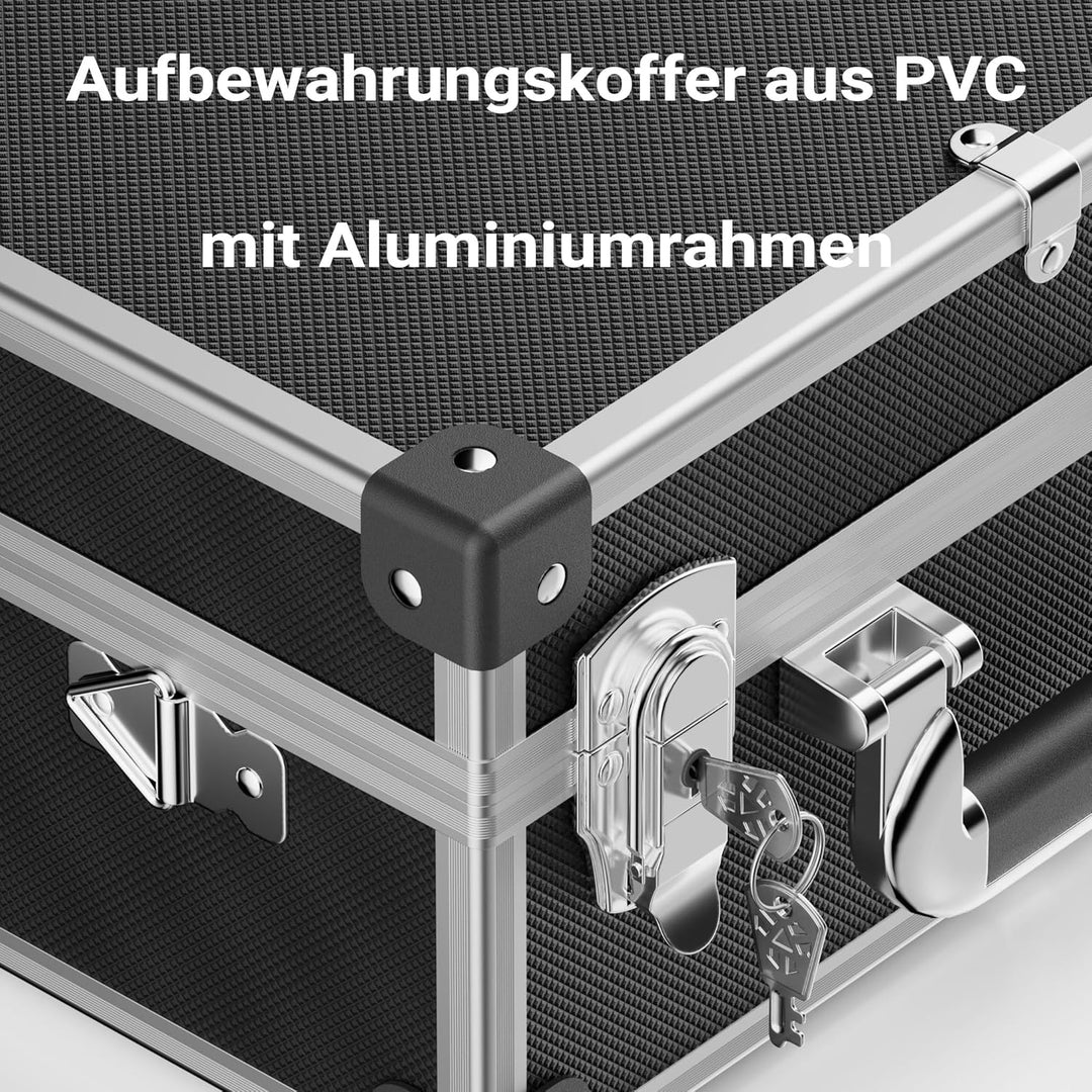 Wiltec PVC Universalkoffer 32x23x16 cm, PVC-Box abschliessbar für Aufbewahrung und Transport von Wer