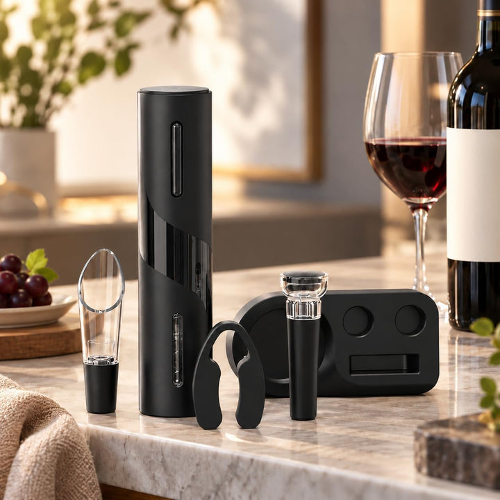 Korkenzieher Elektrisch, USB 5-in-1 Weinöffner-Set, Wiederaufladbar