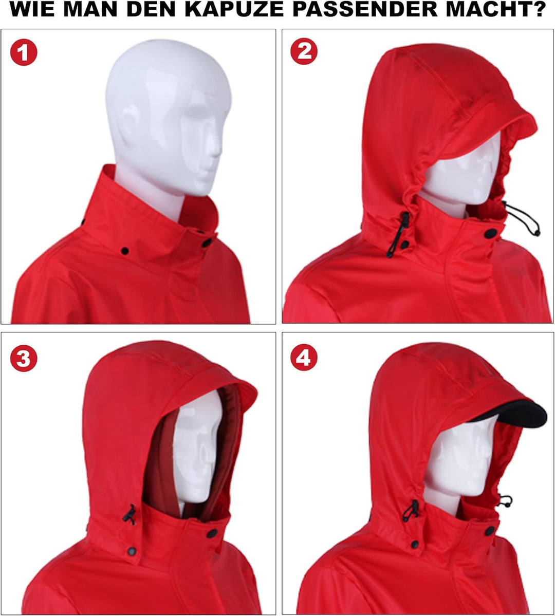 rhythm of the rain Regenmantel Damen lang Regenparka Damen wasserdicht atmungsaktiv gefütterte Regen