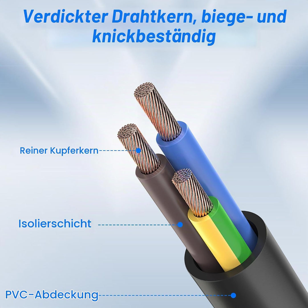 XMSJSIY PowerCon/XLR Power Audio Combo Link Kabel 16AWG 3-Pin PowerCon AC Eingang zum Ausgang 22AWG