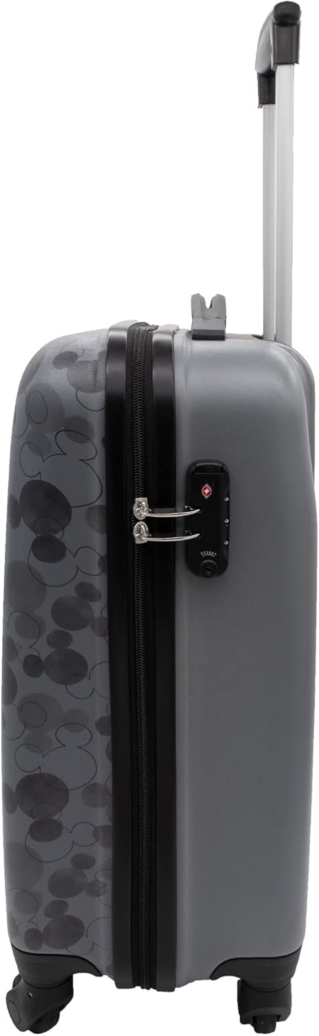 Undercover Kinder Hartschalen Trolley Handgepäck, 4 Rollen, 21 x 56 x 35 cm - 36 l, Motiv: Mickey Mo