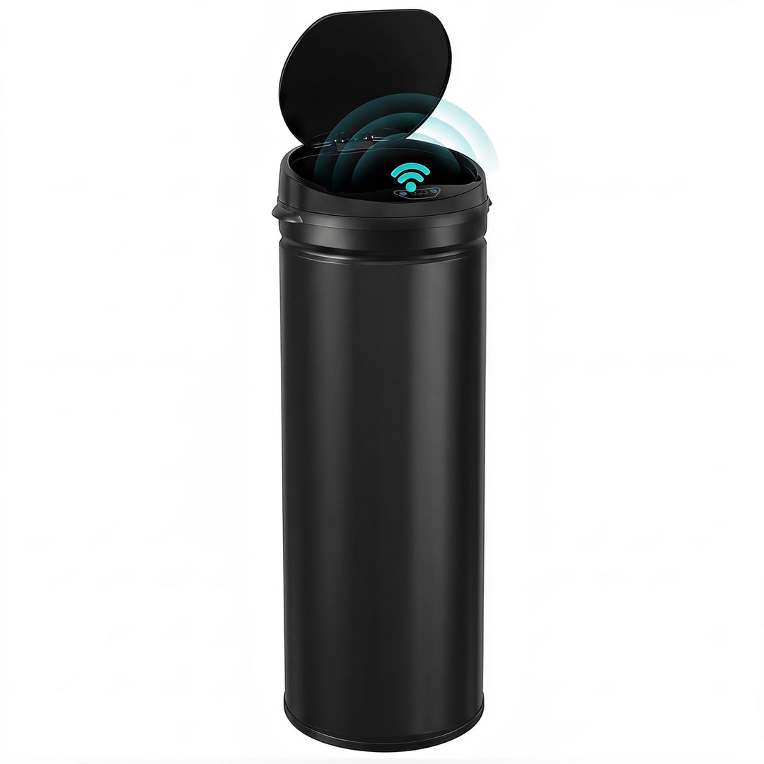 HOMCOM Mülleimer mit Sensor 50L Edelstahl Automatischer Leiser Mülleimer mit Soft-Close-Deckel, Bewe