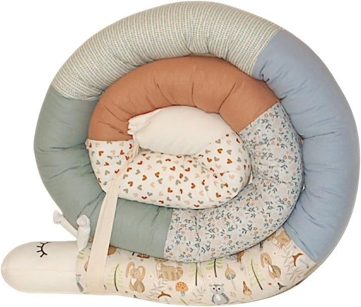 Generisch Bettschnecke, Bettschlange XXL (Motiv Elefant) Länge 250cm **personalisierbar*Seitenschläf