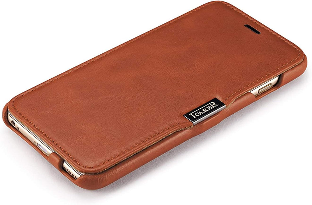 ICARER Hülle passend für Apple iPhone 6S Plus und iPhone 6 Plus (5,5 Zoll), Handyhülle mit echtem Le