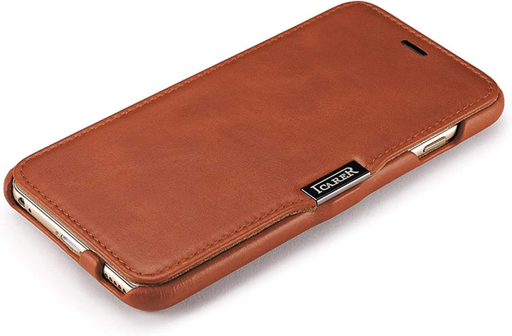 ICARER Hülle passend für Apple iPhone 6S Plus und iPhone 6 Plus (5,5 Zoll), Handyhülle mit echtem Le