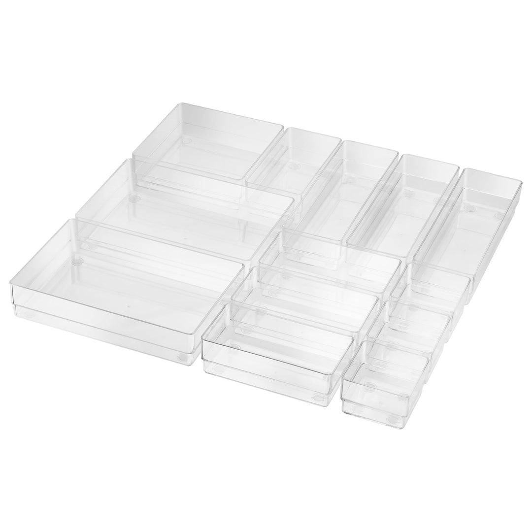 helit H6130002 - Schubladen Organizer the organizer, 13-teilig, transparent, Aufbewahrungsbox
