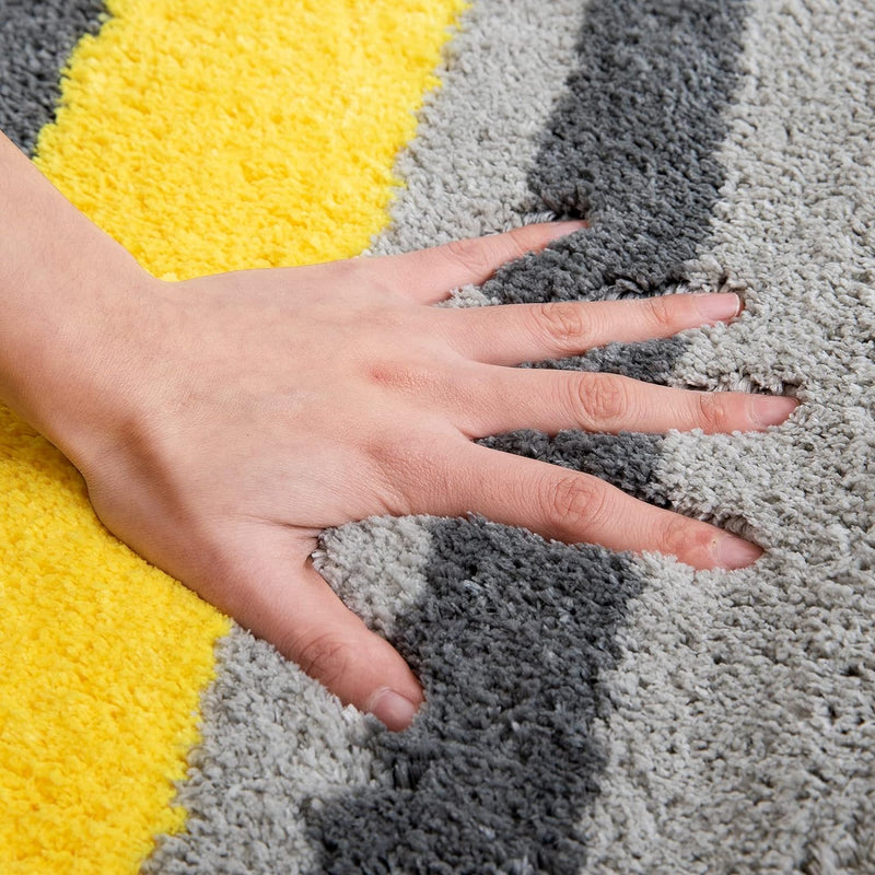 MIULEE Badematte Badteppich Duschmatte Non Slip Badvorleger Fussmatte Dekorativ Badzimmermatte Flaus