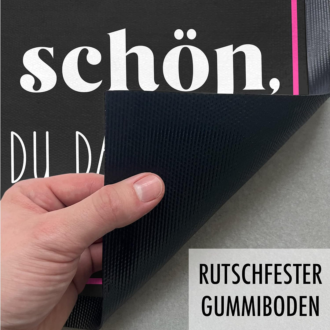 Trendation - Wie Schön, DASS Du Da Bist Fussmatte Geschenk Willkommen Fussabtreter 60x40 cm