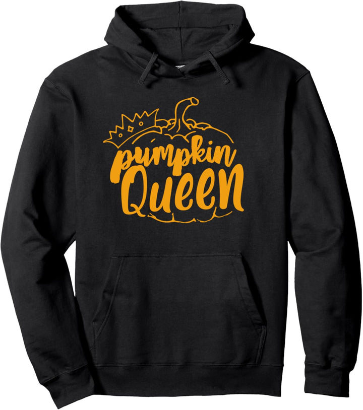 Pumpkin Queen - Halloween Gifts - Cute Autumn Fall Pumpkin Pullover Hoodie