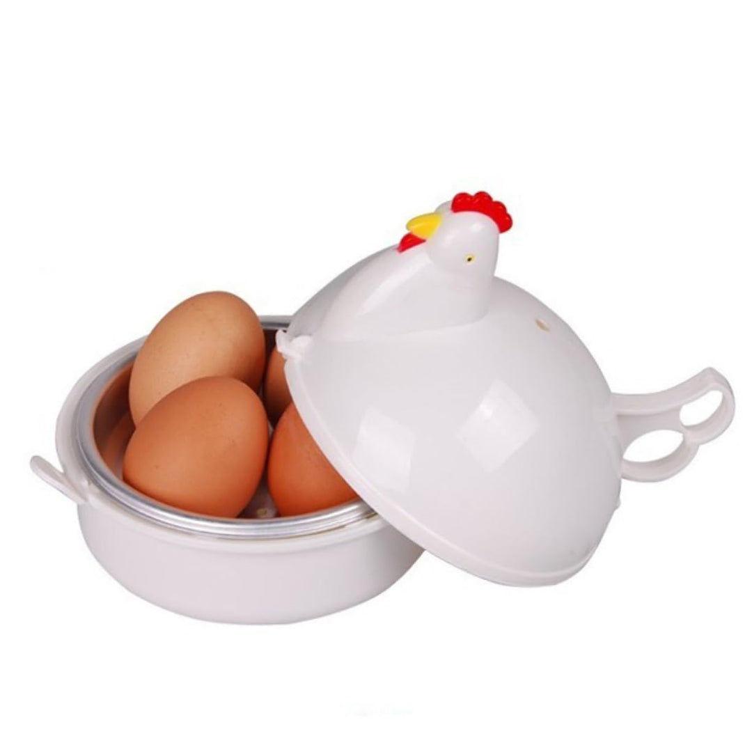 HOMSFOU Eierkocher Mikrowelle Eierdampfer Für 1-4 Eier Schnelles Kochen in 5-7 Minuten Lebensmittelg