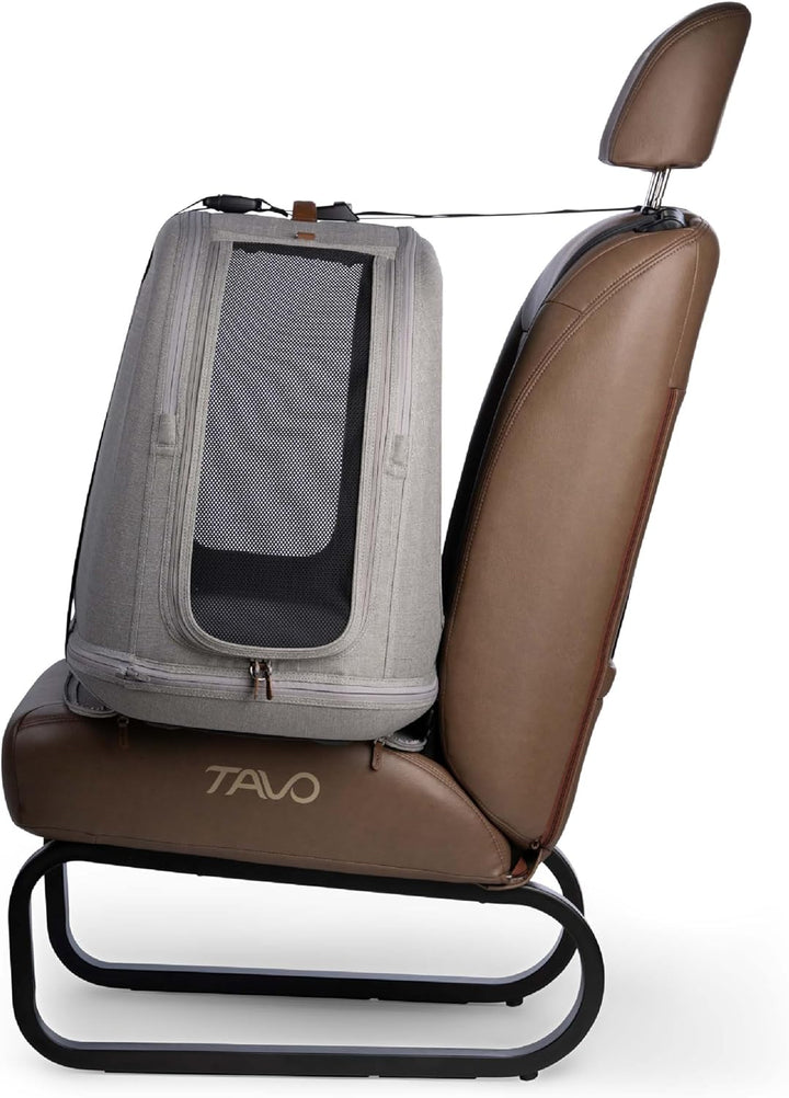 Tavo Crispin M Haustier-Transportbox, crashgetestet mit ISOFIX-Befestigung, atmungsaktives Mesh, fal