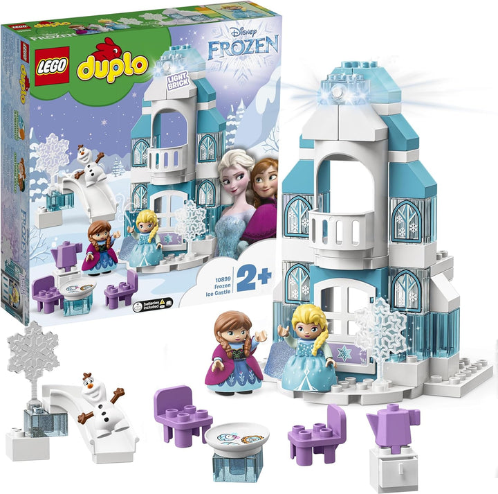 LEGO 10899 DUPLO Princess Frozen Elsas Eispalast, Bauset mit einem Leuchtstein, Prinzessin ELSA und
