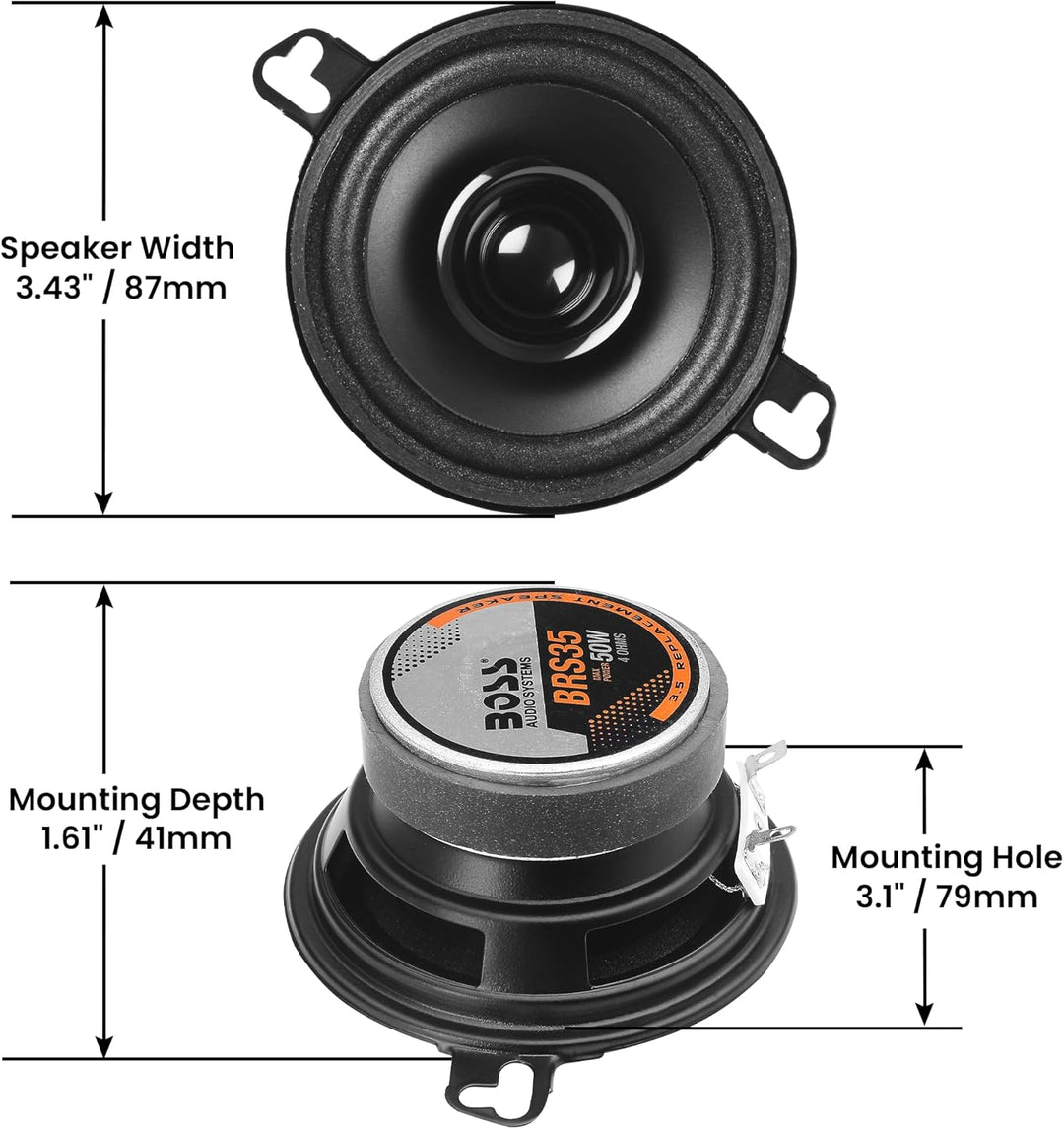 Boss Audio The Wholesale House brs35 boss 3.5 “50w ersatz-Lautsprecher * Geschenk-Box von 2 STK. = 1