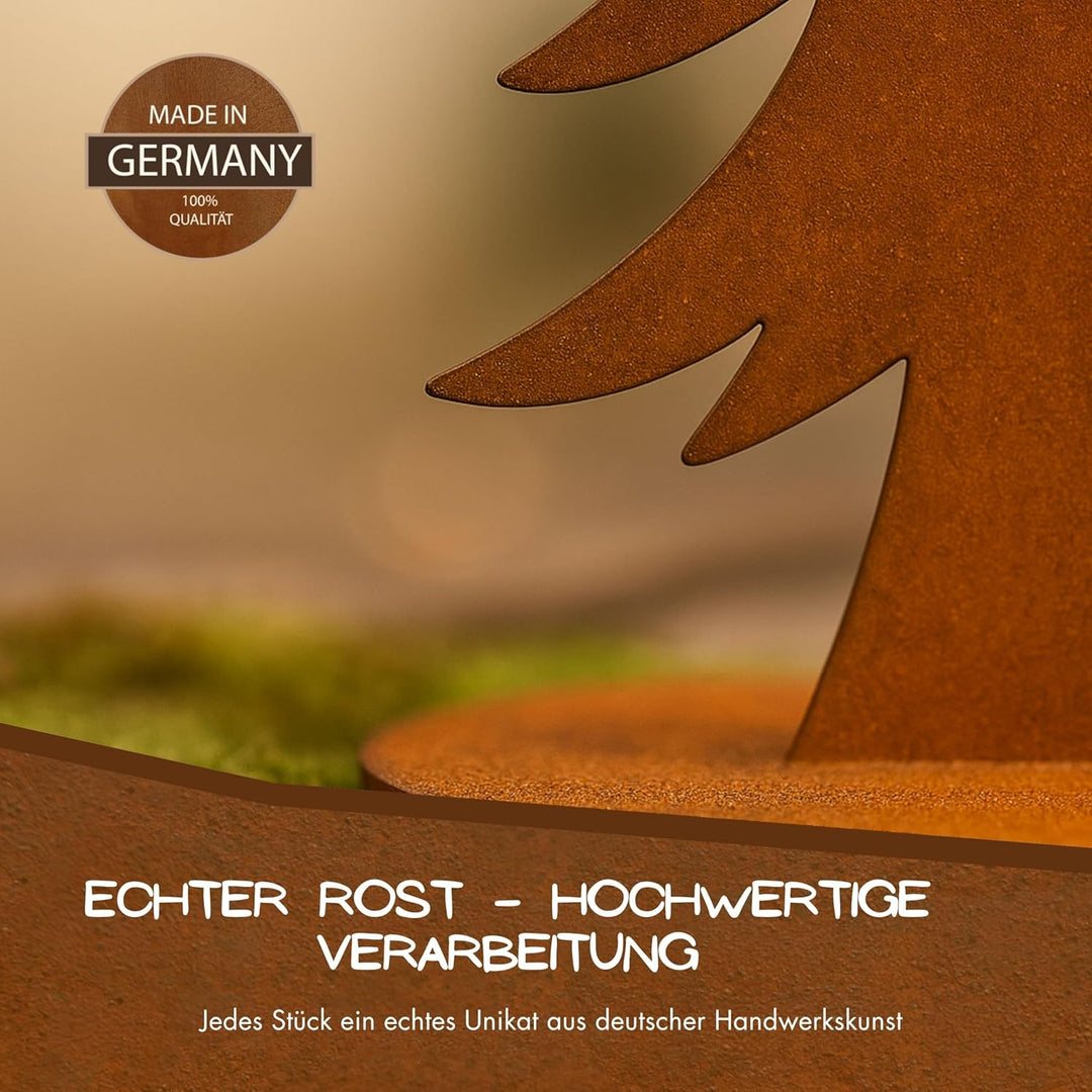 Rostikal Weihnachten Deko Tannenbaum 50 cm Weihnachtsdeko aussen Gartendeko Rost Höhe: 50 cm, Höhe: