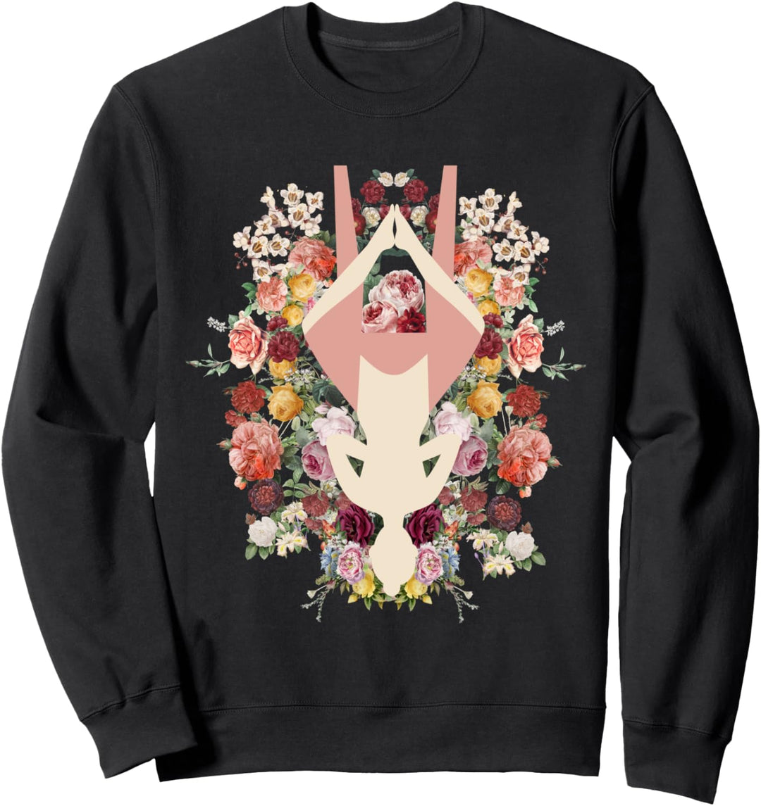 Blumen Luftakrobatin Frauen Aerial Yoga Sweatshirt