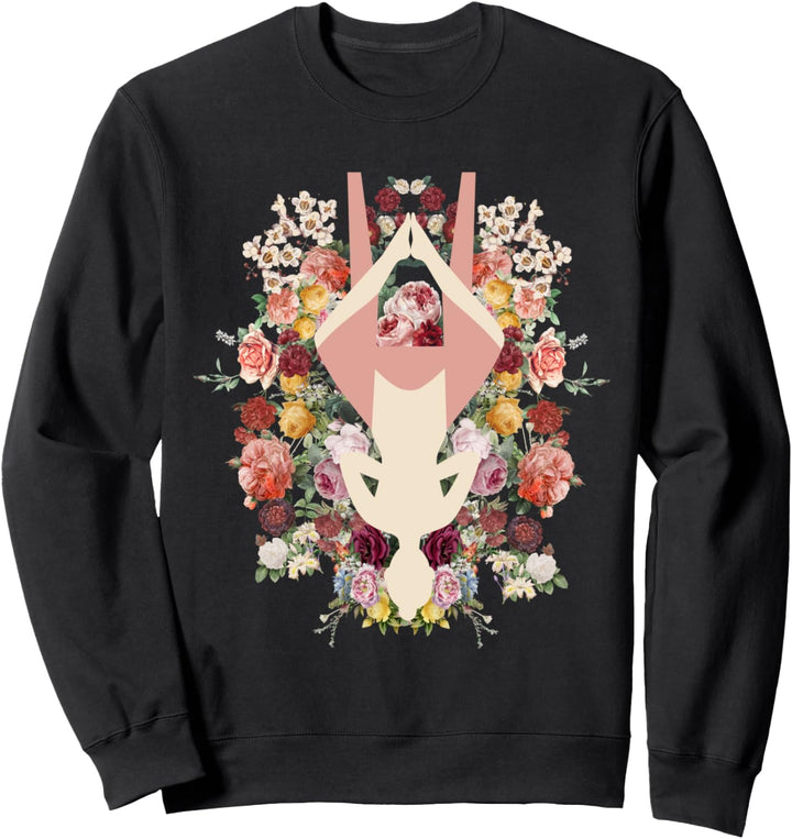 Blumen Luftakrobatin Frauen Aerial Yoga Sweatshirt