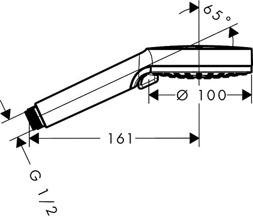 hansgrohe wassersparender Duschkopf Crometta, Sparduschkopf 6l/min, Duschbrause, 2 Strahlarten, Weis