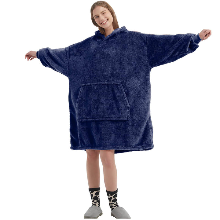 FELOVE Hoodie Decke Ärmeln Kuschelpullover Mit einer grossen Tasche,Tragbare Decke Ultra Soft Bequem