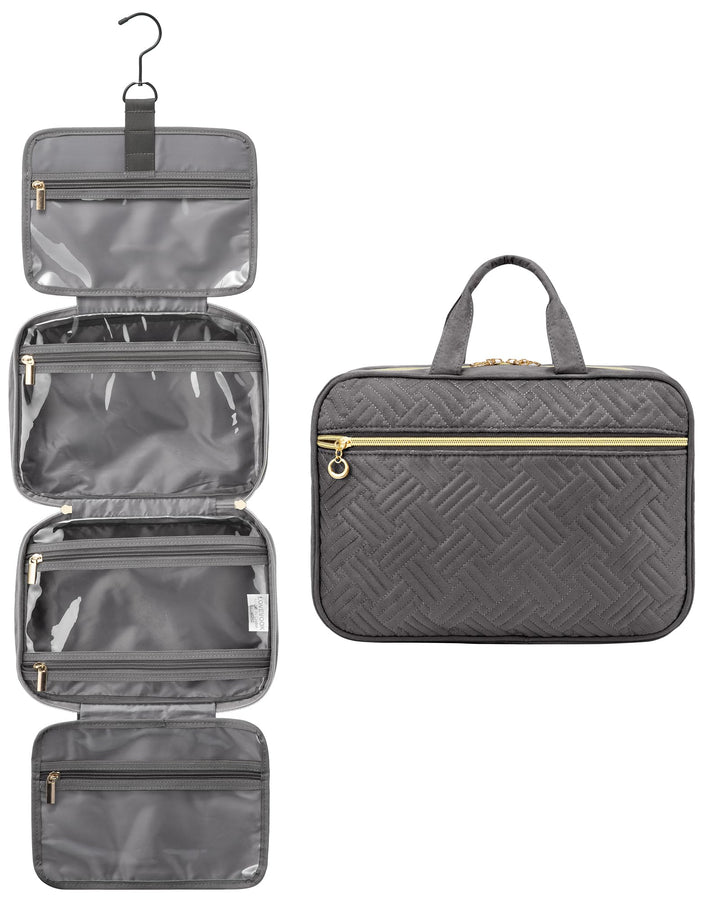 Kulturbeutel zum Aufhängen, LOVEVOOK Wasserdicht Kulturtasche Damen, Faltbare Kosmetiktasche mit 360