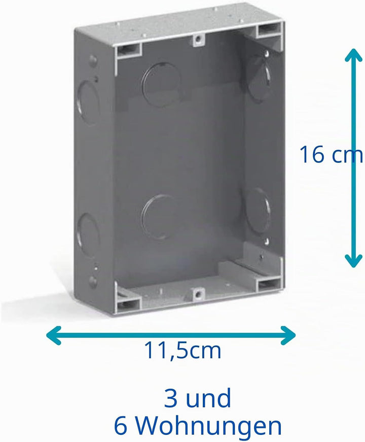 Automatische Türsprechanlage mit analogem 4+n-System, für Gemeinschaften. Komplett: Strassenplatte,