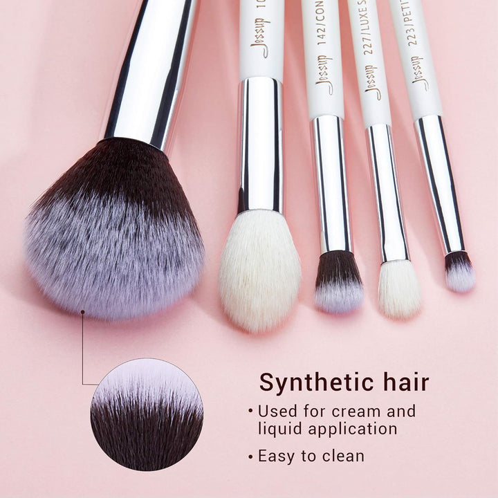 Jessup Pinselset Makeup Make Up Pinsel Set Schminkpinsel Kosmetikpinsel 25 Stück Gesichtspinsel Auge
