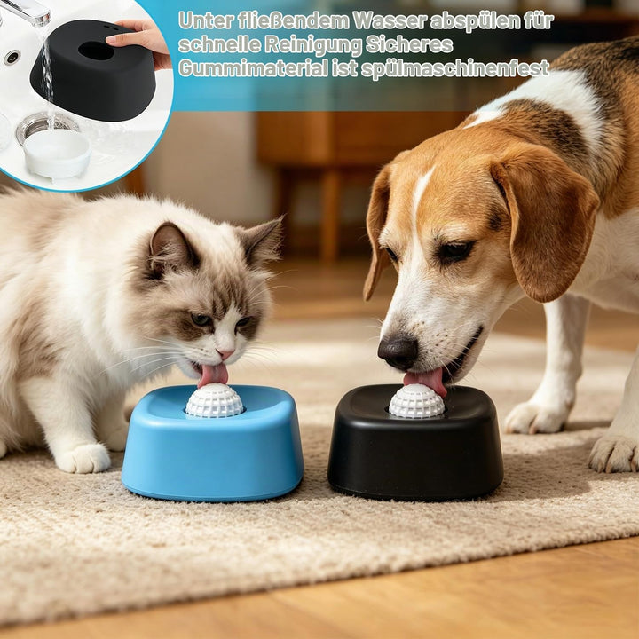 Schleckball Hund, 2PCS Lick Bowl Für Hunde, Hundelickspielzeug, PP Nassfutter Lick Pad mit Saugnapfb
