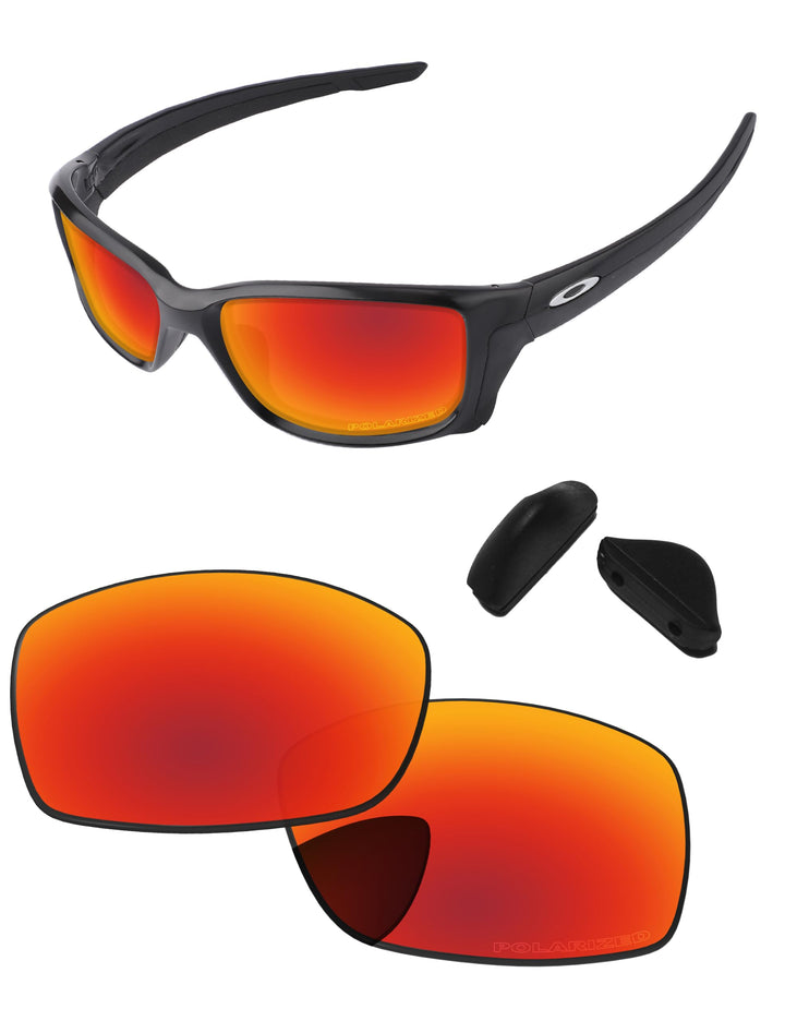PapaViva Ersatzgläser für Oakley Straightlink OO9331 Fire Red - Polarized, Fire Red - Polarized