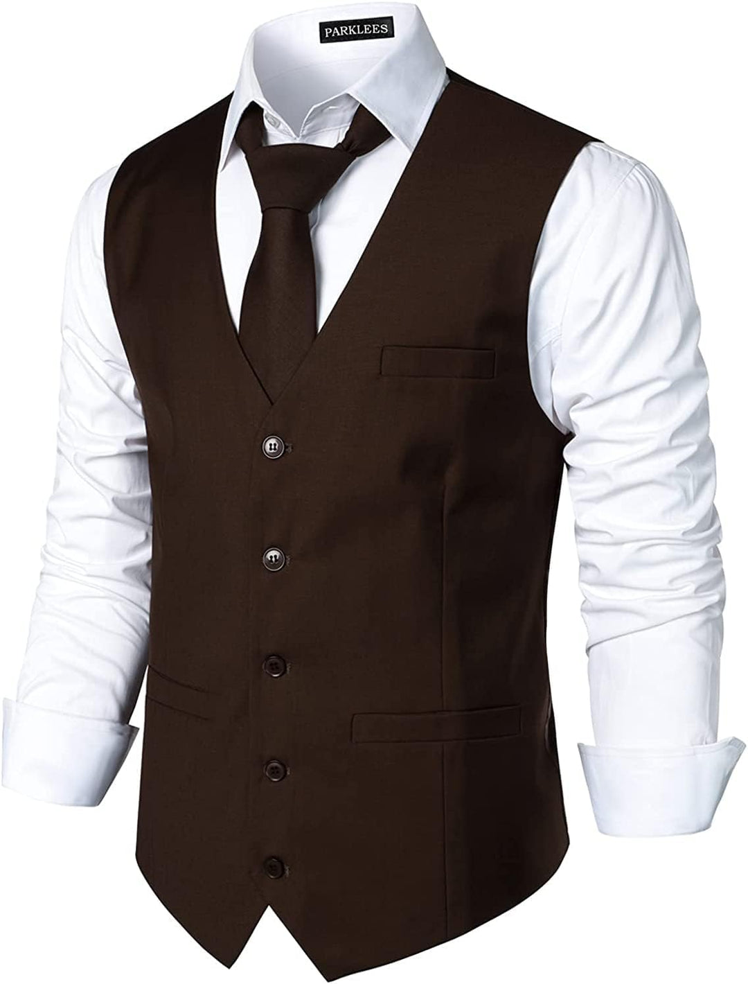 PARKLEES Herren Hipster Urban Design Business formelle Weste Slim Fit Anzug Smoking Kleid Weste XXL