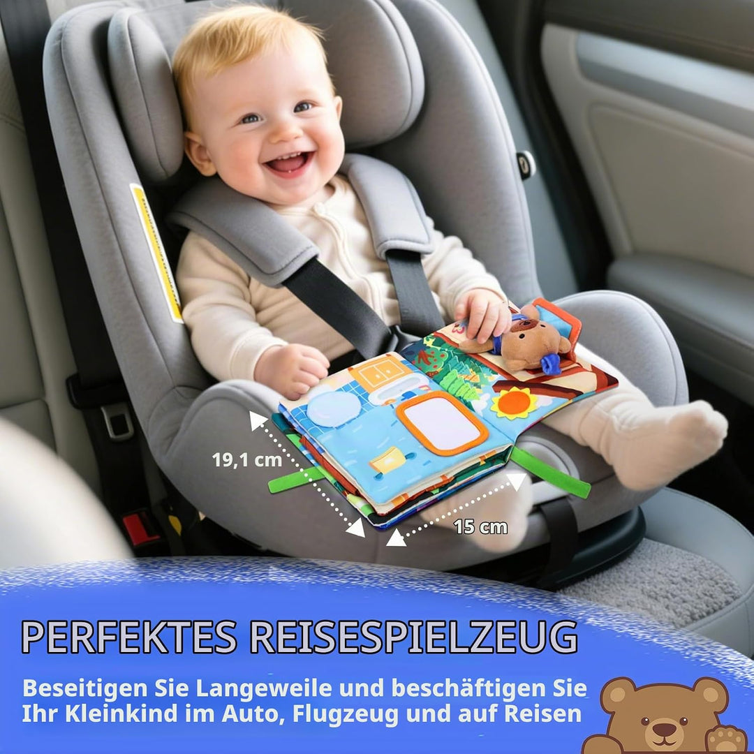 Esjay Busy Book für Kleinkinder ab 1 Jahr, Montessori Spielzeug Bär Busy Board, Activity Buch Quiet