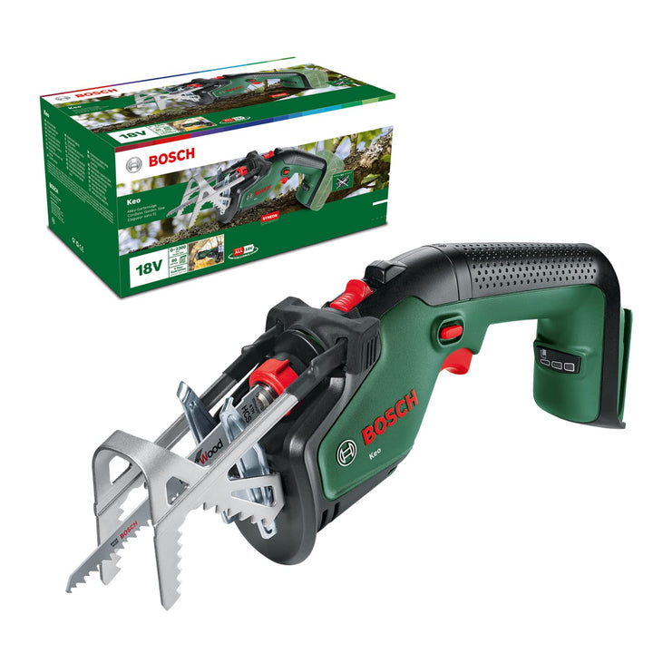 Bosch Akku-Gartensäge/Säbelsäge/Reciprosäge (ohne Akku, 18-Volt-System, Schneidekapazität 80 mm, mit