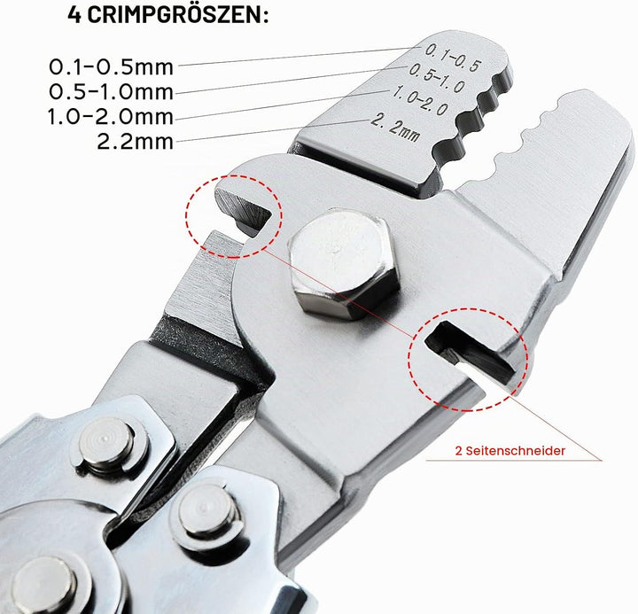 151 Stk Drahtseil Crimpwerkzeug,Draht Crimpzange zum Angeln 0.1-2.2 mm,Drahtseil Crimper Drahtschnei
