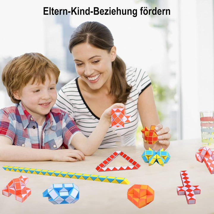 GOLDGE Mitgebsel Kindergeburtstag, 15er 36 Blöcke Magische Schlange Kleine Geschenke für Kinder, Giv