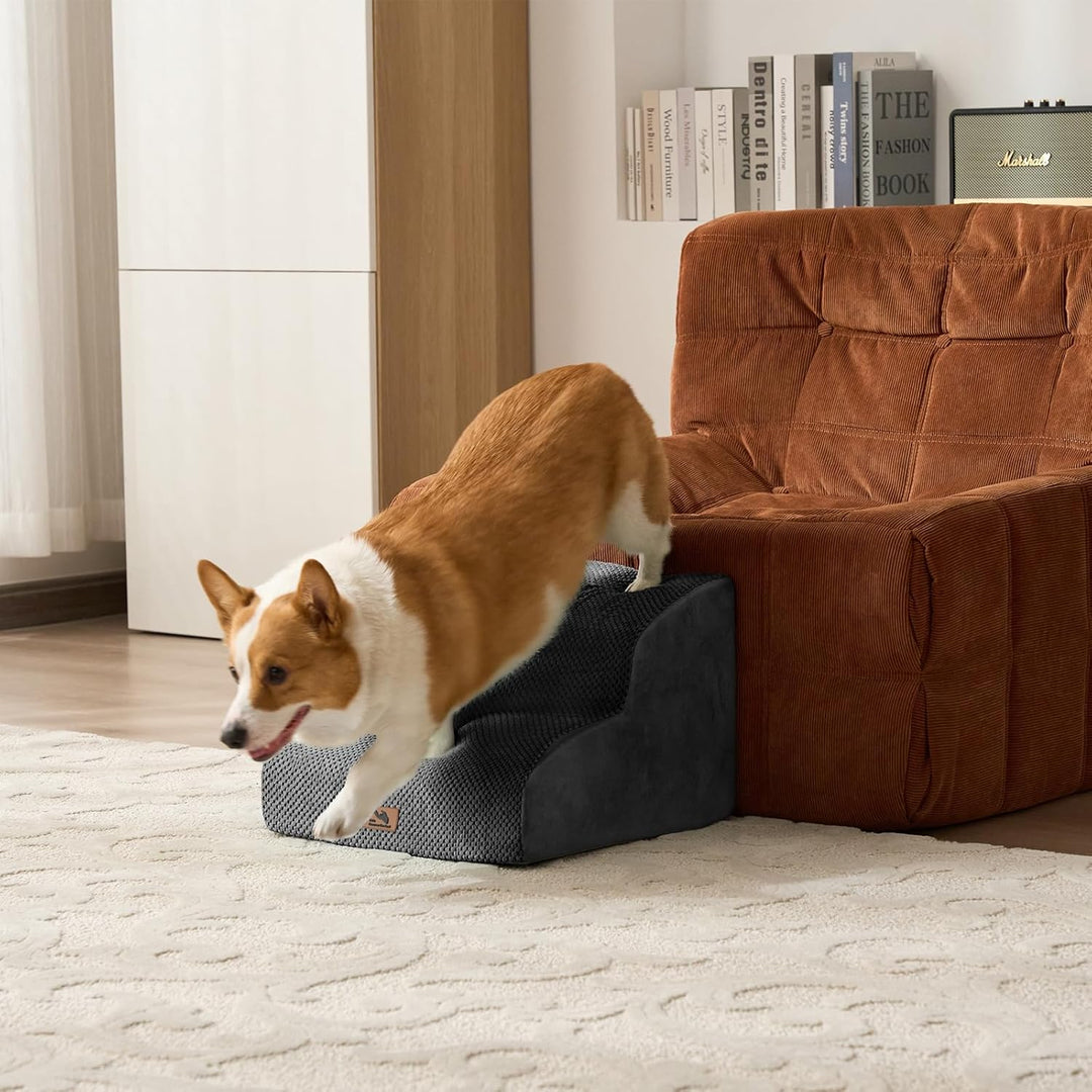 Hundetreppe für kleine Hunde, 2 Stufen 30cm Hoch Haustiertreppe, Waschbar rutschfest, Katzentreppe f
